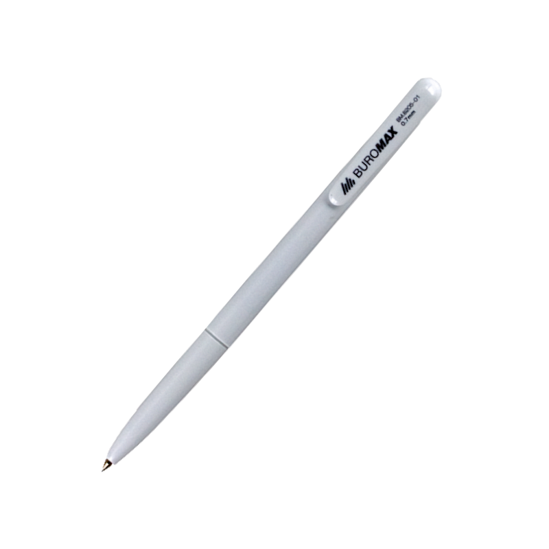 Ручка кулькова BUROMAX (BM.8205-01) BASE, автоматична, чорнила сині